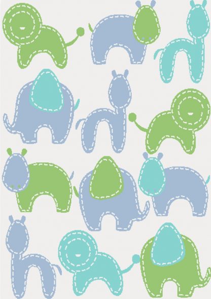 Kilimas Happy Day Dq3-0l-Blue-Green 1