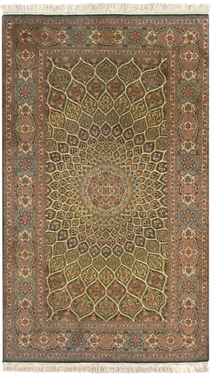 Kilimas Kashmir 24x24 GUMBAD GREEN 1