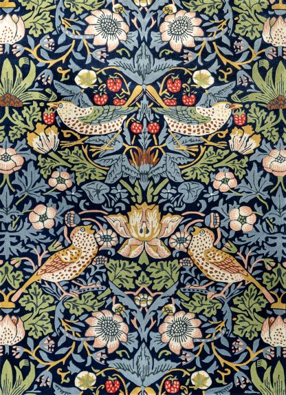Kilimas Morris & Co Strawberry Thief Indigo 027708 1