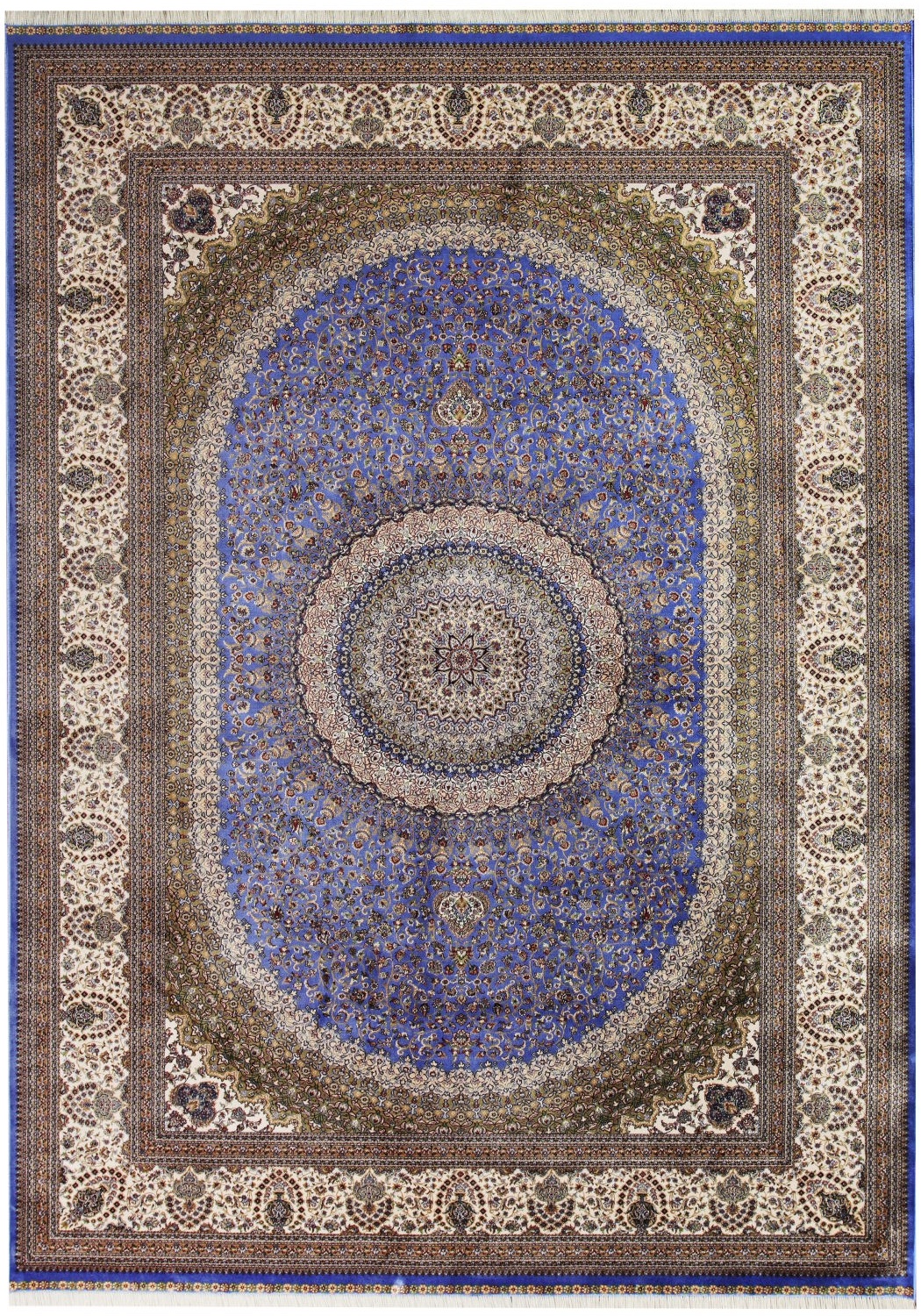 Kilimas Qum 2007D Blue-Cream 1