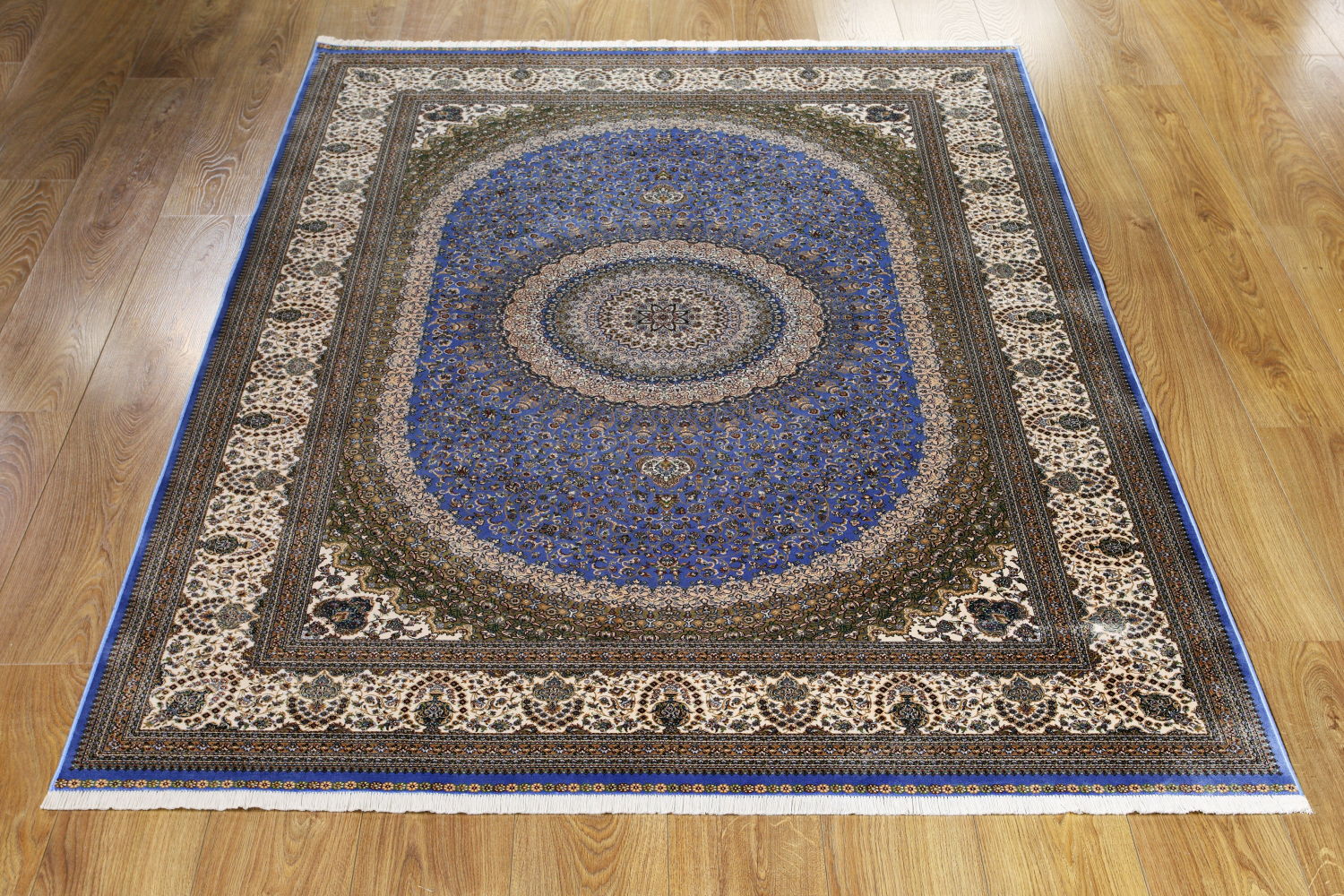 Kilimas Qum 2007D Blue-Cream 2