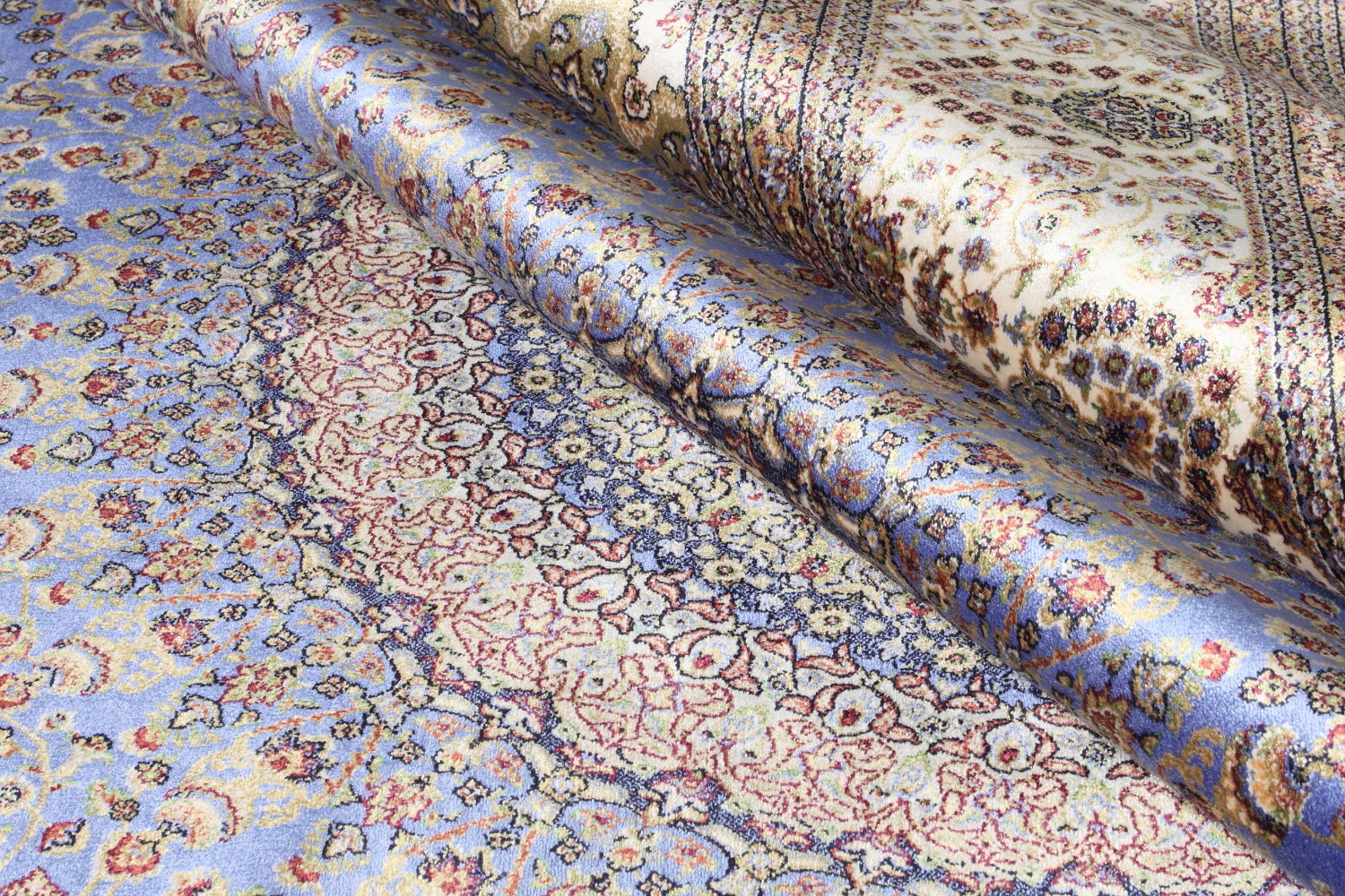Kilimas Qum 2007D Blue-Cream 3