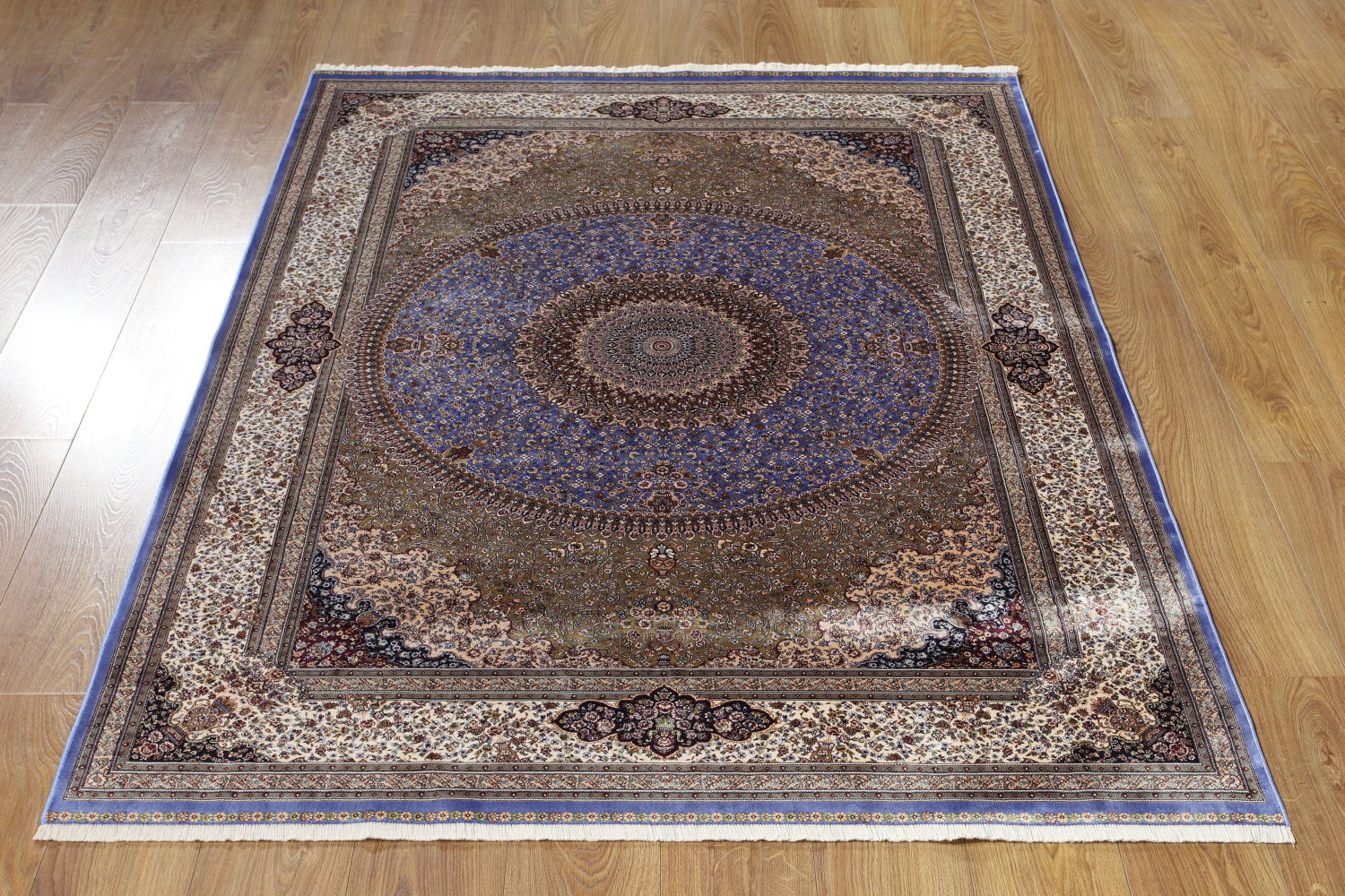 Kilimas Qum 2025D Blue-Cream 2